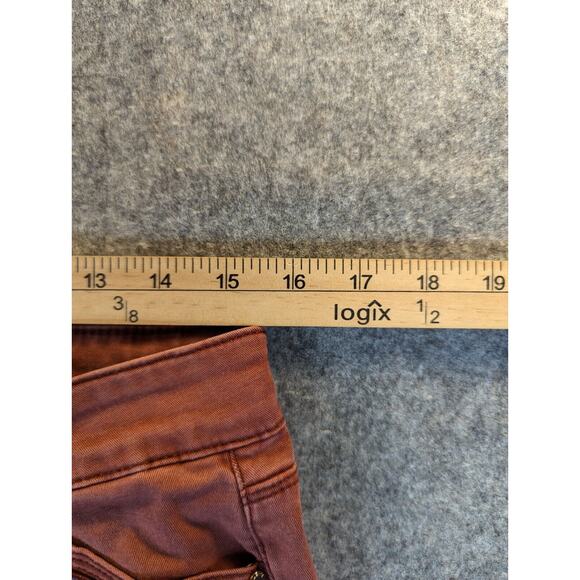 White House Black Market Jeans 8 Women's Red Skinny Skimmer Stretch Cotton - Picture 5 of 14